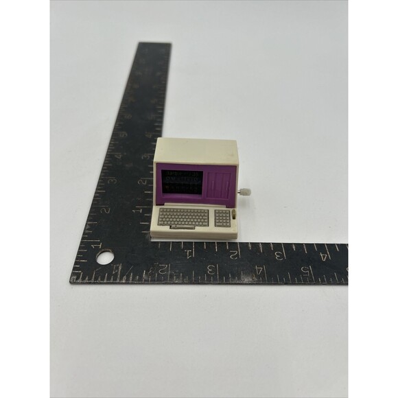 Vintage 80s 90s Barbie Purple Desktop Computer All In One Personal PC Wined Up - Picture 4 of 4